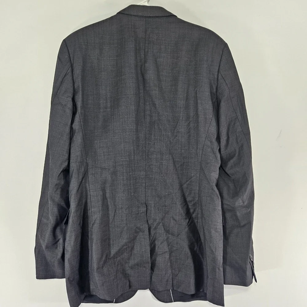Hugo Boss Men's Sport‎ Coat Blazer Two Button Charcoal Wool Solid Size 40L